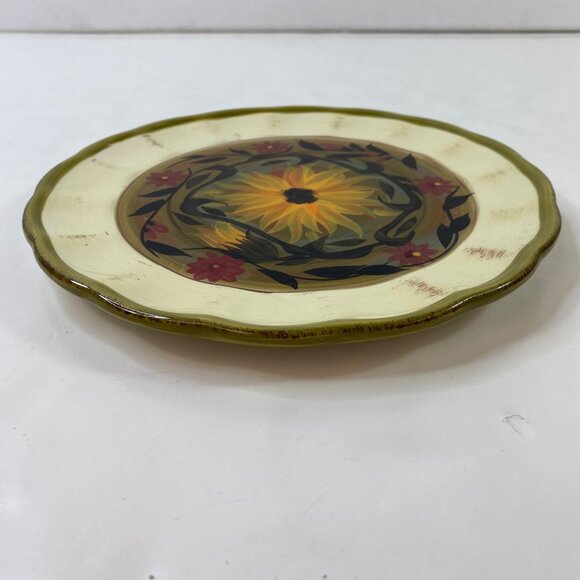 Certified International 8.5" Sunflower Flat Serving Plate Margaret Le Van - Picture 2 of 5